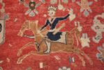 17th century hunting scene oversize isfahan persian rug 3025 hunter Nazmiyal