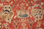 17th century hunting scene oversize isfahan persian rug 3025 man Nazmiyal