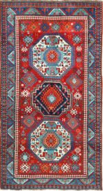 Antique Caucasian Kazak Rug 49509 Nazmiyal