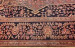 antique navy background farahan sarouk persian rug 49473 border Nazmiyal