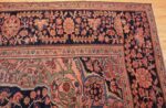 antique navy background farahan sarouk persian rug 49473 corner Nazmiyal