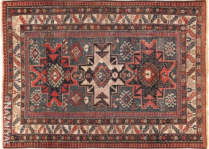 Antique Shirvan Rug Small Antique Shirvan Rug by Nazmiyal