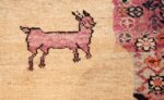 large animal motif antique farahan persian rug 49516 deer Nazmiyal