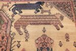 large animal motif antique farahan persian rug 49516 double Nazmiyal