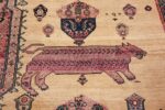 large animal motif antique farahan persian rug 49516 fat Nazmiyal
