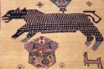 large animal motif antique farahan persian rug 49516 navy panther Nazmiyal