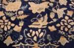 room size navy background antique chinese rug 49474 butterfly Nazmiyal