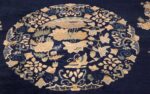 room size navy background antique chinese rug 49474 medallion Nazmiyal
