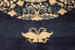 room size navy background antique chinese rug 49474 moth Nazmiyal