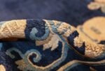 room size navy background antique chinese rug 49474 pile Nazmiyal