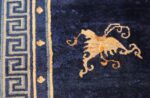 room size navy background antique chinese rug 49474 wings Nazmiyal