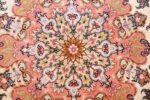 round silk and wool tabriz persian rug 49558 center Nazmiyal