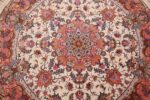 round silk and wool tabriz persian rug 49558 field Nazmiyal