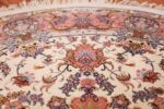 round silk and wool tabriz persian rug 49558 tiara Nazmiyal