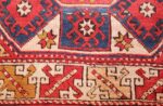 small scatter size tribal antique bergama turkish rug 49506 closeup Nazmiyal