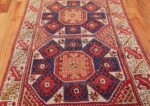 small scatter size tribal antique bergama turkish rug 49506 field Nazmiyal
