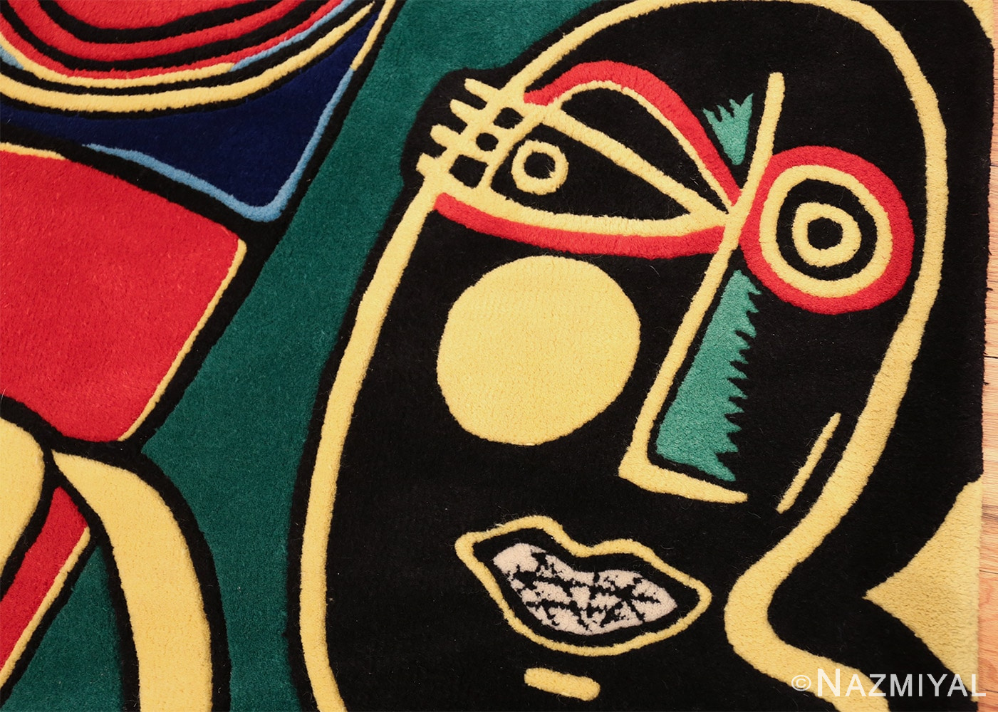 Square Vintage Tapestry Rug by Corneille 49544 Nazmiyal