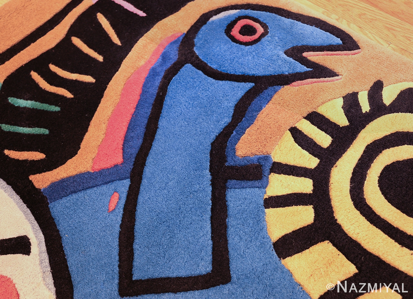 vintage scandinavian rug by corneille 49543 fish Nazmiyal