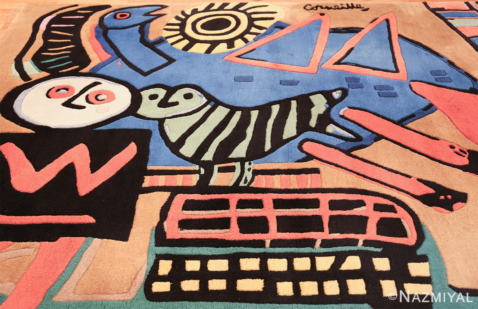 vintage scandinavian rug by corneille 49543 middle Nazmiyal