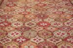 antique square french aubusson rug 47138 field Nazmiyal