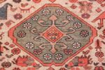 antique tribal ivory background bakshaish persian rug 49508 green medallion Nazmiyal