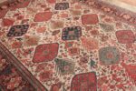 antique tribal ivory background bakshaish persian rug 49508 oblique Nazmiyal