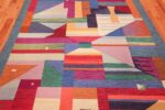 colorful vintage scandinavian kilim rug by agda osterberg 49573 field Nazmiyal