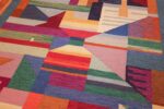 colorful vintage scandinavian kilim rug by agda osterberg 49573 side Nazmiyal