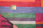 colorful vintage scandinavian kilim rug by agda osterberg 49573 triangle Nazmiyal