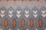 double sided vintage scandinavian rug 49567 white flowers Nazmiyal