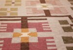 flat weave geometric scandinavian rug by ulla brandt 49565 leaves Nazmiyal