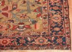 golden background antique heriz persian rug 49436 corner Nazmiyal