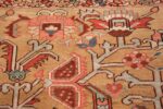golden background antique heriz persian rug 49436 corner Nazmiyal
