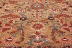 golden background antique heriz persian rug 49436 part Nazmiyal