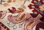 large antique ivory background agra indian rug 49588 pile Nazmiyal