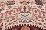large antique ivory background agra indian rug 49588 tiara Nazmiyal