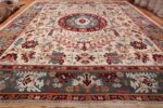 large antique ivory background agra indian rug 49588 whole Nazmiyal