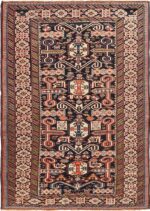 Small Size Antique Tribal Perpedil Caucasian Rug 49540 by Nazmiyal