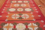 vintage flat woven scandinavian rug by ingegerd silow 49583 border Nazmiyal