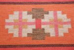 vintage flat woven scandinavian rug by ingegerd silow 49583 orange Nazmiyal