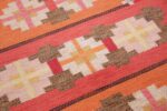 vintage flat woven scandinavian rug by ingegerd silow 49583 square Nazmiyal