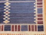 vintage geometric scandinavian kilim rug by barbro nilsson 49572 corner vintage geometric scandinavian kilim rug by barbro nilsson 49572 corner Nazmiyal