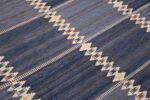 vintage geometric scandinavian kilim rug by barbro nilsson 49572 lines vintage geometric scandinavian kilim rug by barbro nilsson 49572 lines Nazmiyal