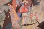 vintage pinton freres gynning french tapestry 49574 lady Nazmiyal