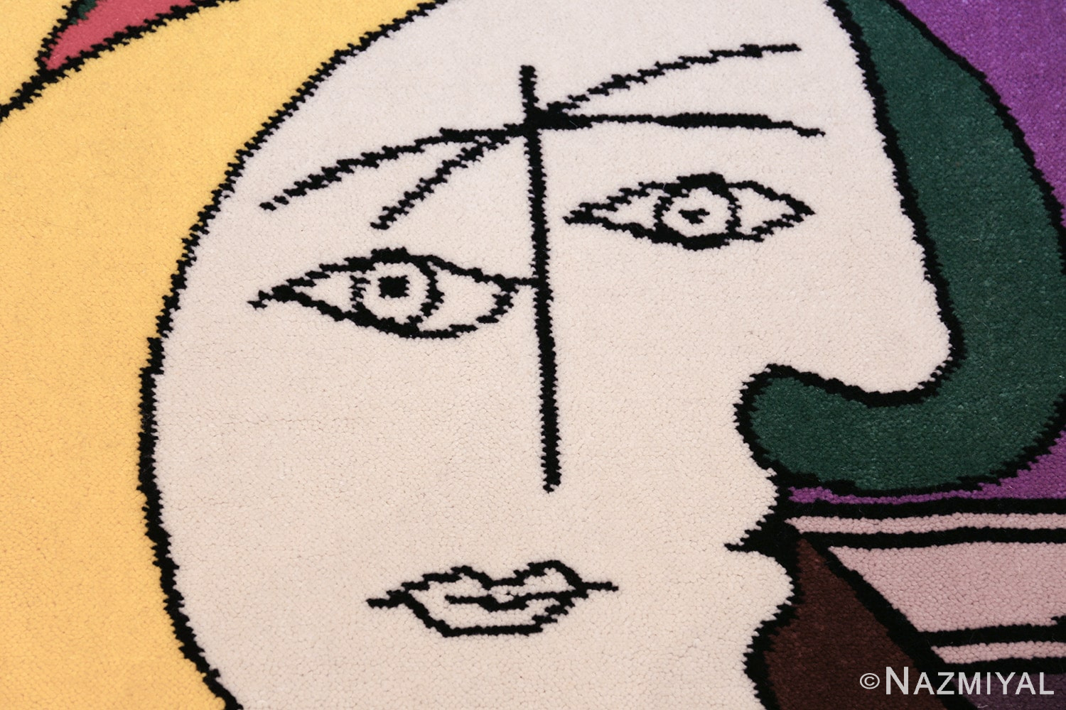 Vintage Pablo Piccasso Scandinavian Rug By Nazmiyal