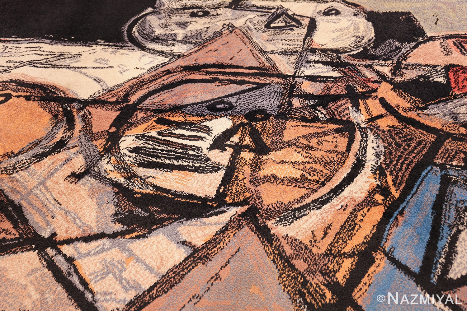 vintage scandinavian rug by corneille 49578 faces