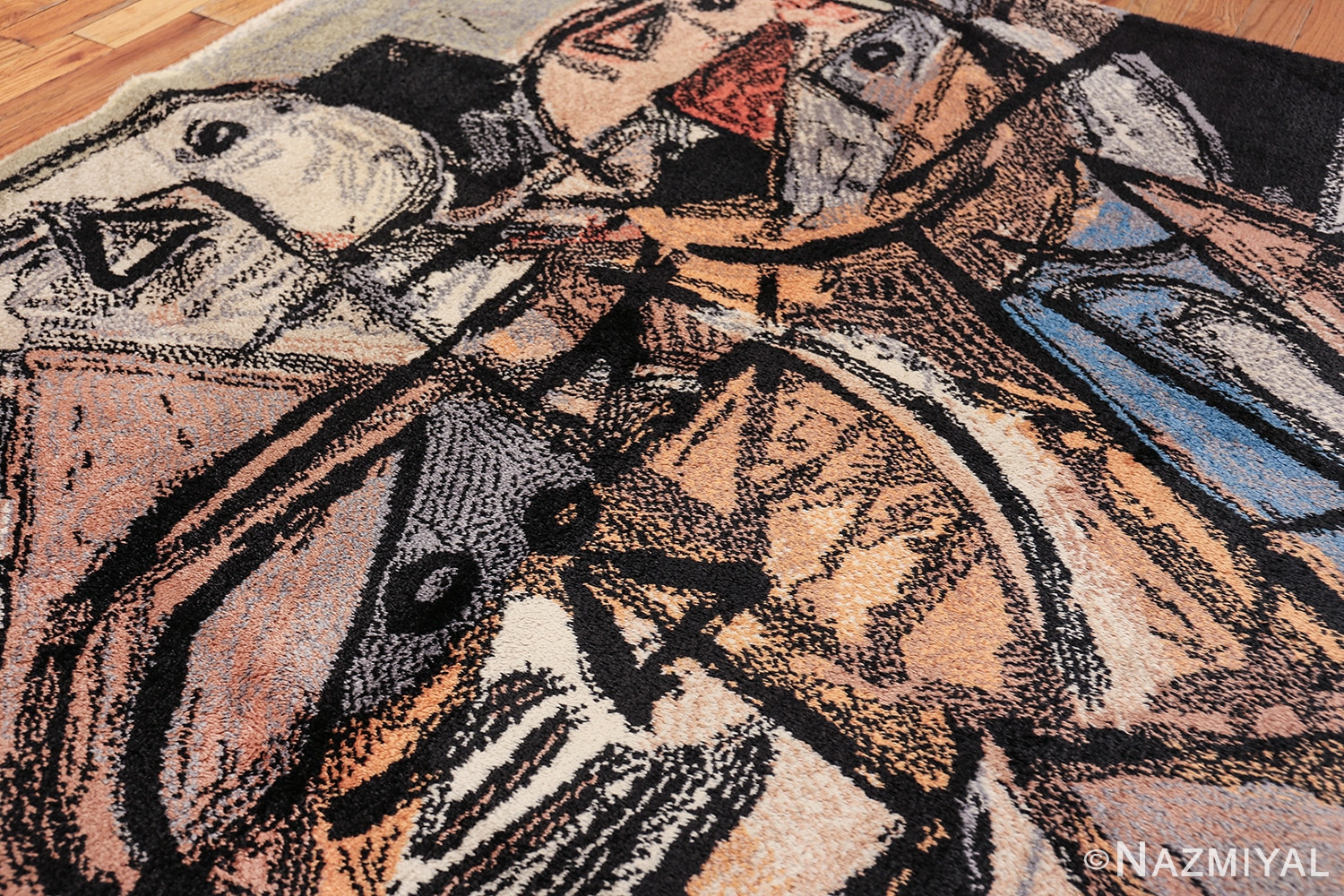 vintage scandinavian rug by corneille 49578 side Nazmiyal