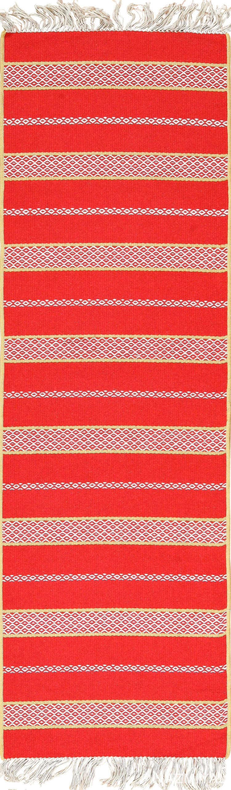 Red Colored Vintage Swedish Scandinavian Runner Rug 49561 by Nazmiyal