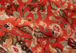 animal motif silk vintage qum persian runner rug 49602 pile Nazmiyal