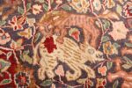 antique animal motif agra indian rug 49623 lion Nazmiyal